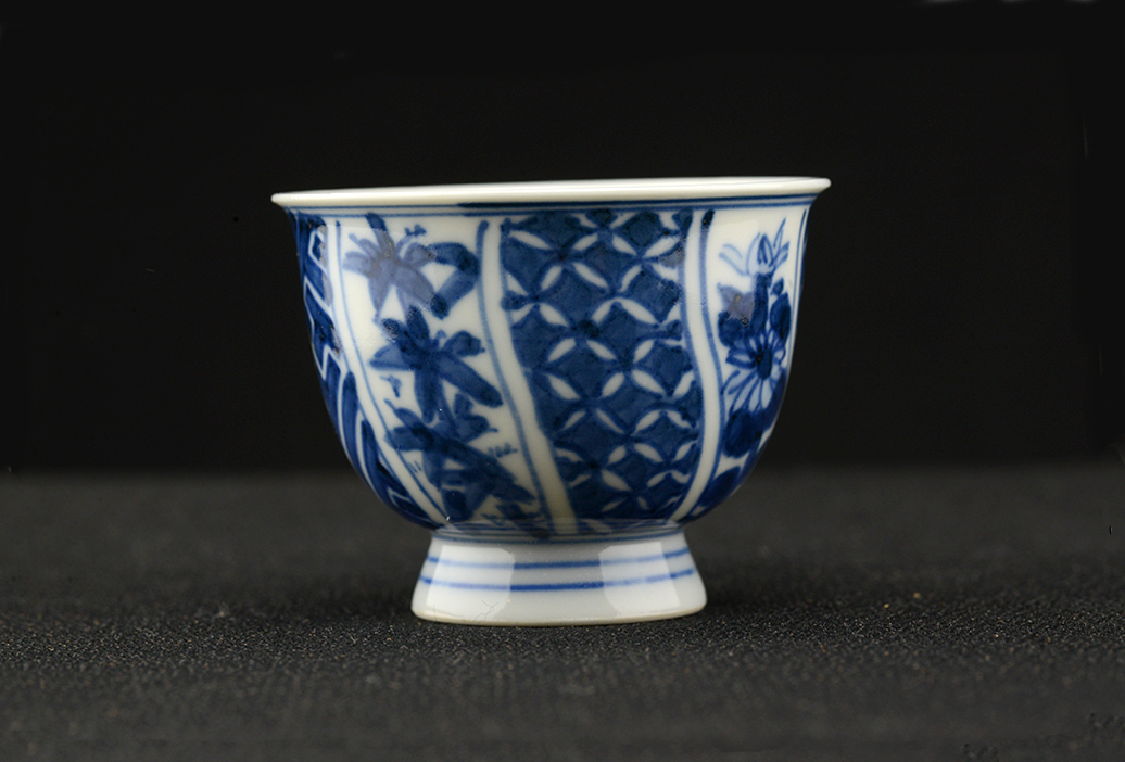 Kyoto kék porcelán teáskészlet 